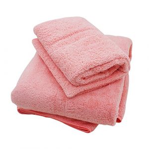 coral bath towel